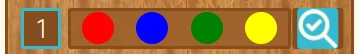 row with all colours
        selected and a check result icon