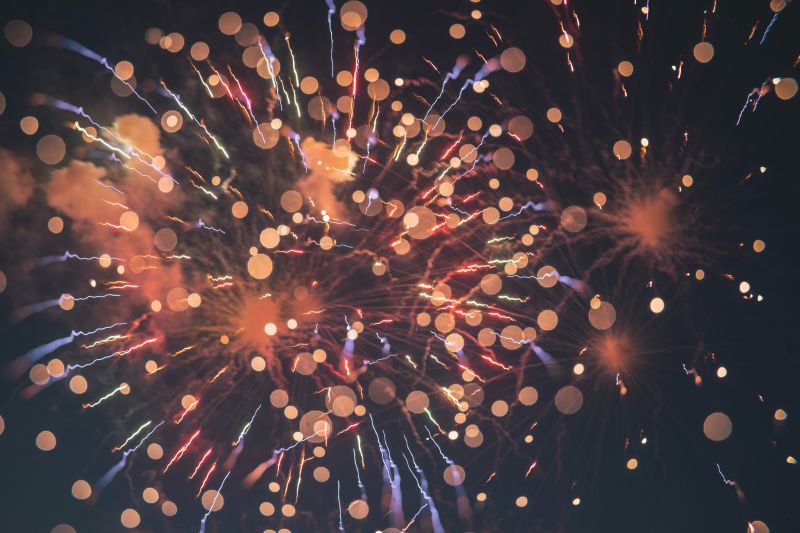 Fireworks in the sky